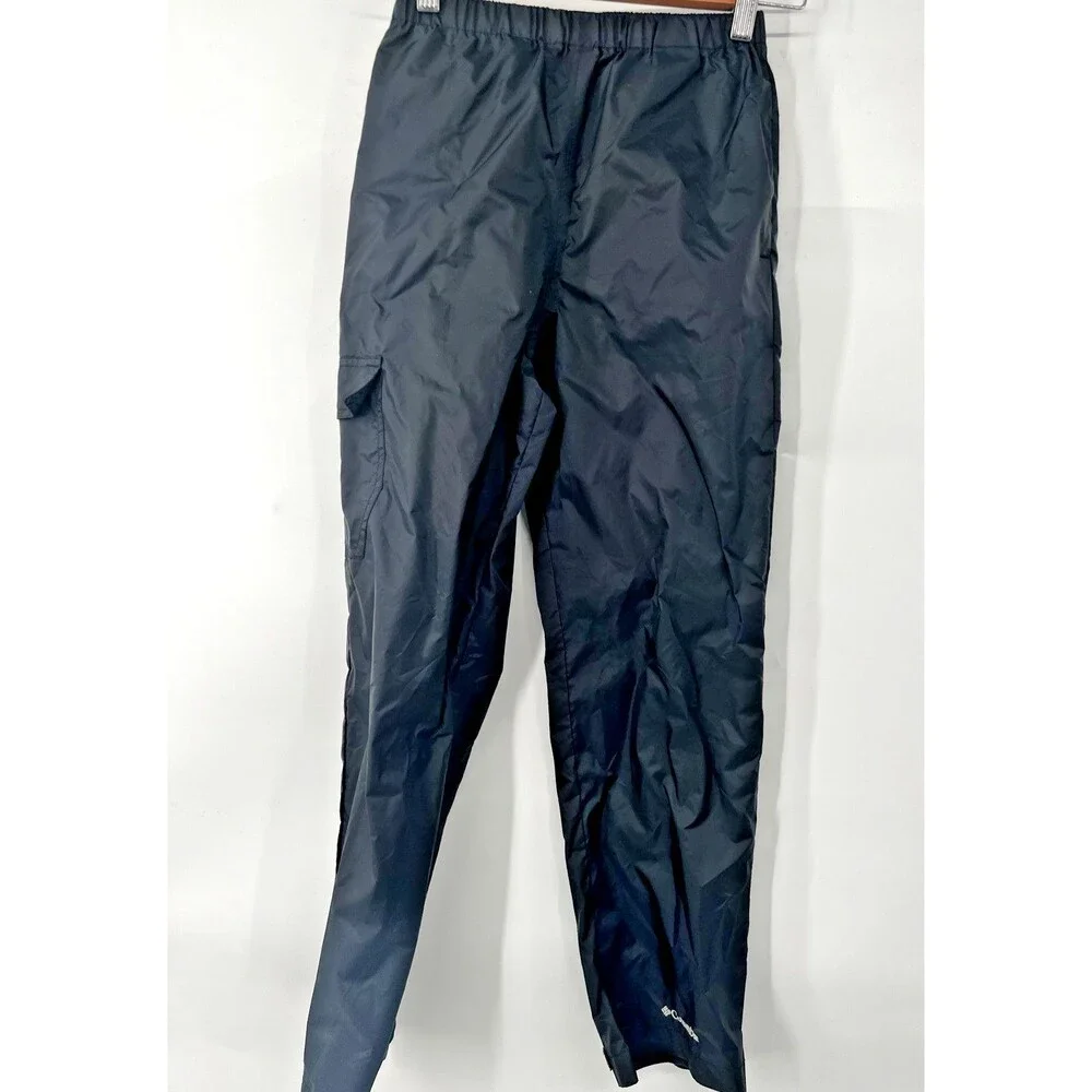 COLUMBIA Rain Pants Unisex Youth Size medium Black Girls Boys ski snow